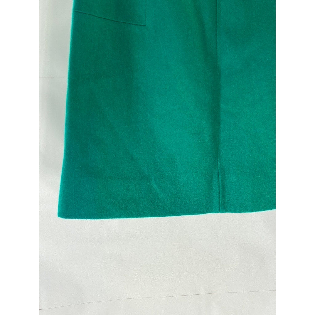 J.CREW Women's Green Wool-Blend Mini Pencil Skirt SZ 8