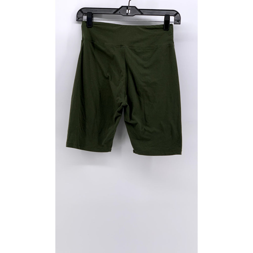 ALWAYS Women's Olive Green Solid Casual Biker Shorts SZ OS