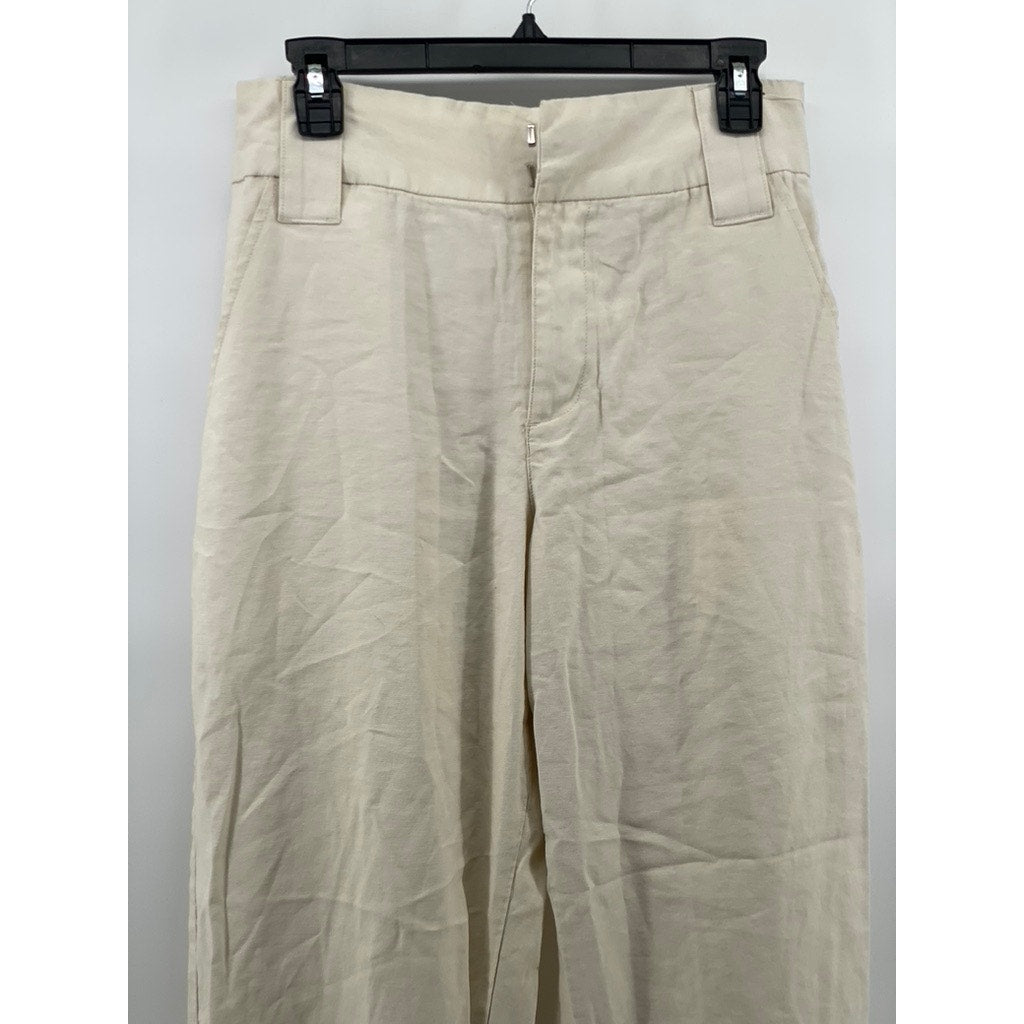 FOREVER 21 Women’s Beige Tapered Leg Casual Trouser Pants SZ L