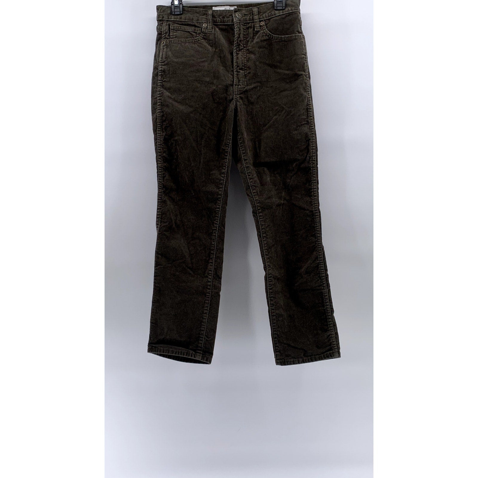 GAP Women's Deep Depth Green Corduroy Vintage Slim High-Rise Pant SZ 28/6