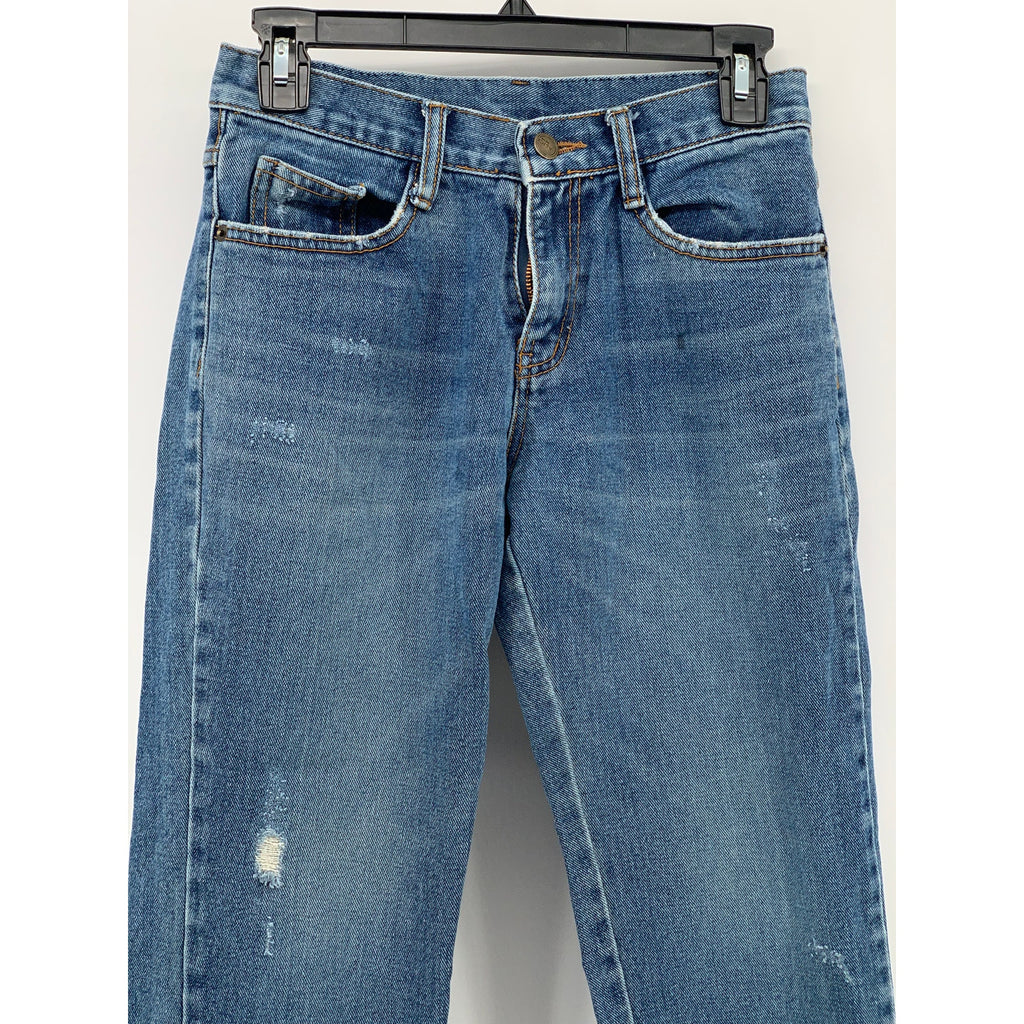 ALICE Women's Medium Blue Distressed Skinny Leg Regular-Fit Jeans SZ S(1)