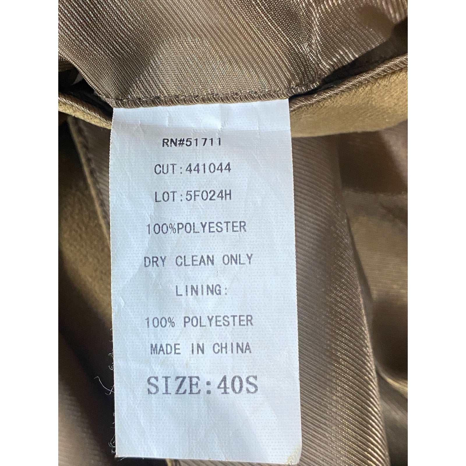ANDREW FEZZA Men's Brown Short Three-Button Notch Lapel Blazer SZ 40S