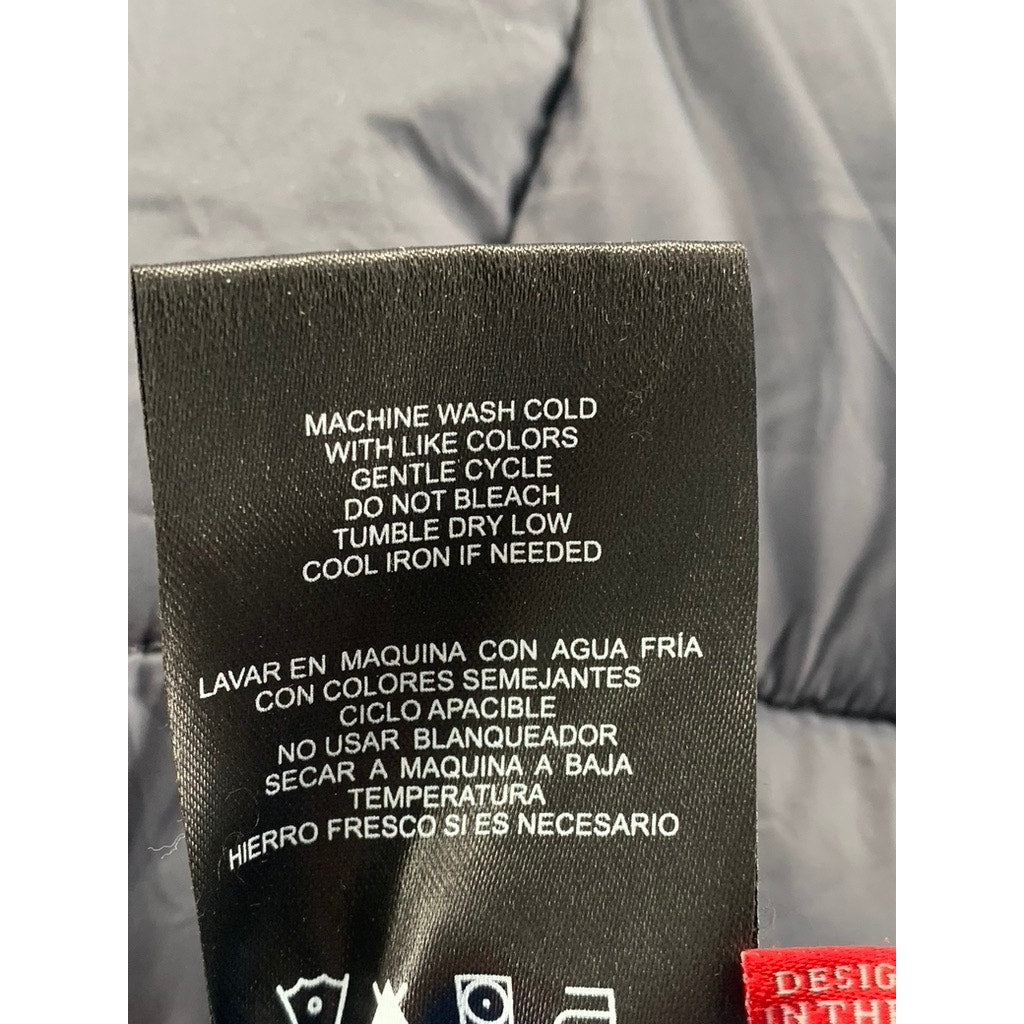 HAWKE & CO Men's Gray Sport Performance Zip-Up Thermal Puffer Jacket SZ L