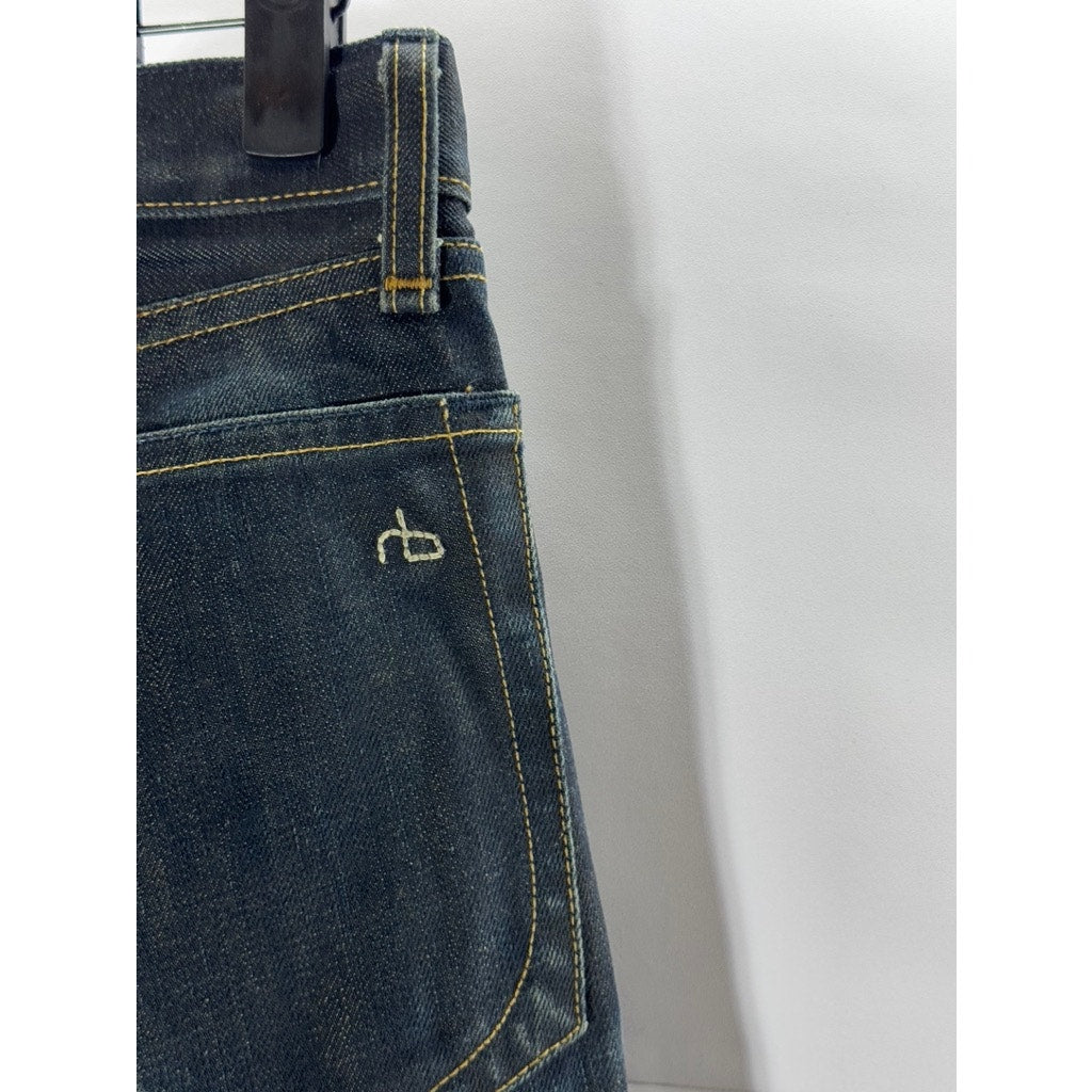 RAG & BONE Men's Dark Blue R15X Slim Straight Five-Pocket Denim Jean SZ 29