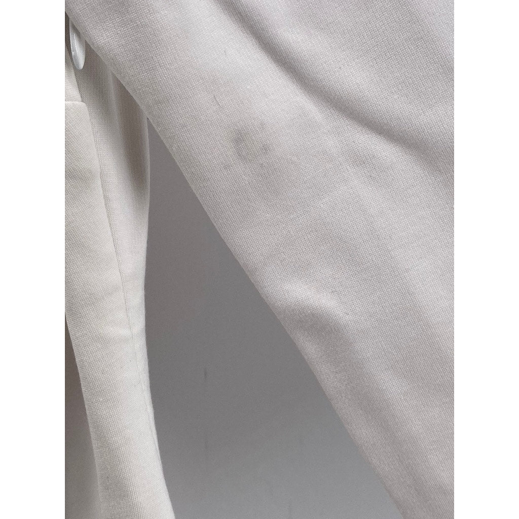 GUESS Women's White Square-Neck Short Sleeve Hook & Loop Bodycon Mini Dress SZ M