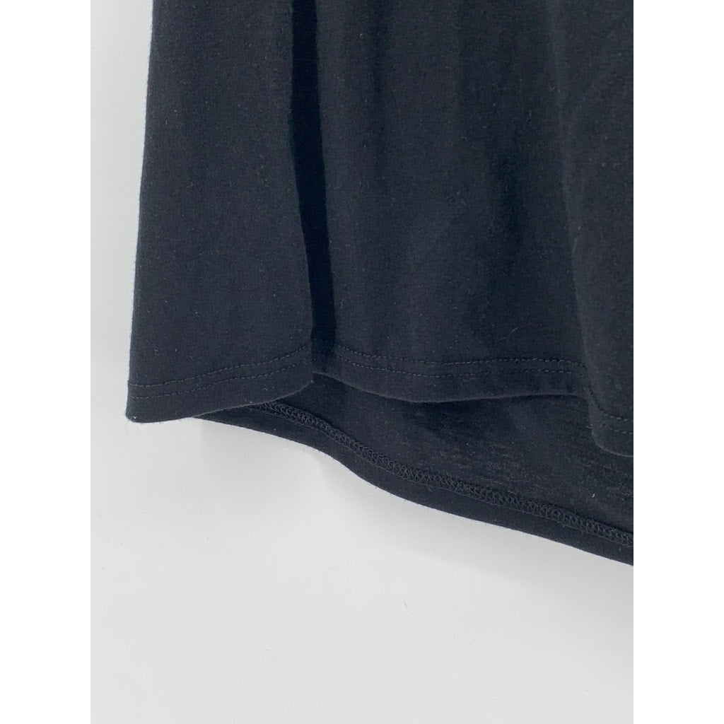 HULA HONEY Women's Black Solid Drapey Strapless A-Line Mini Dress SZ M