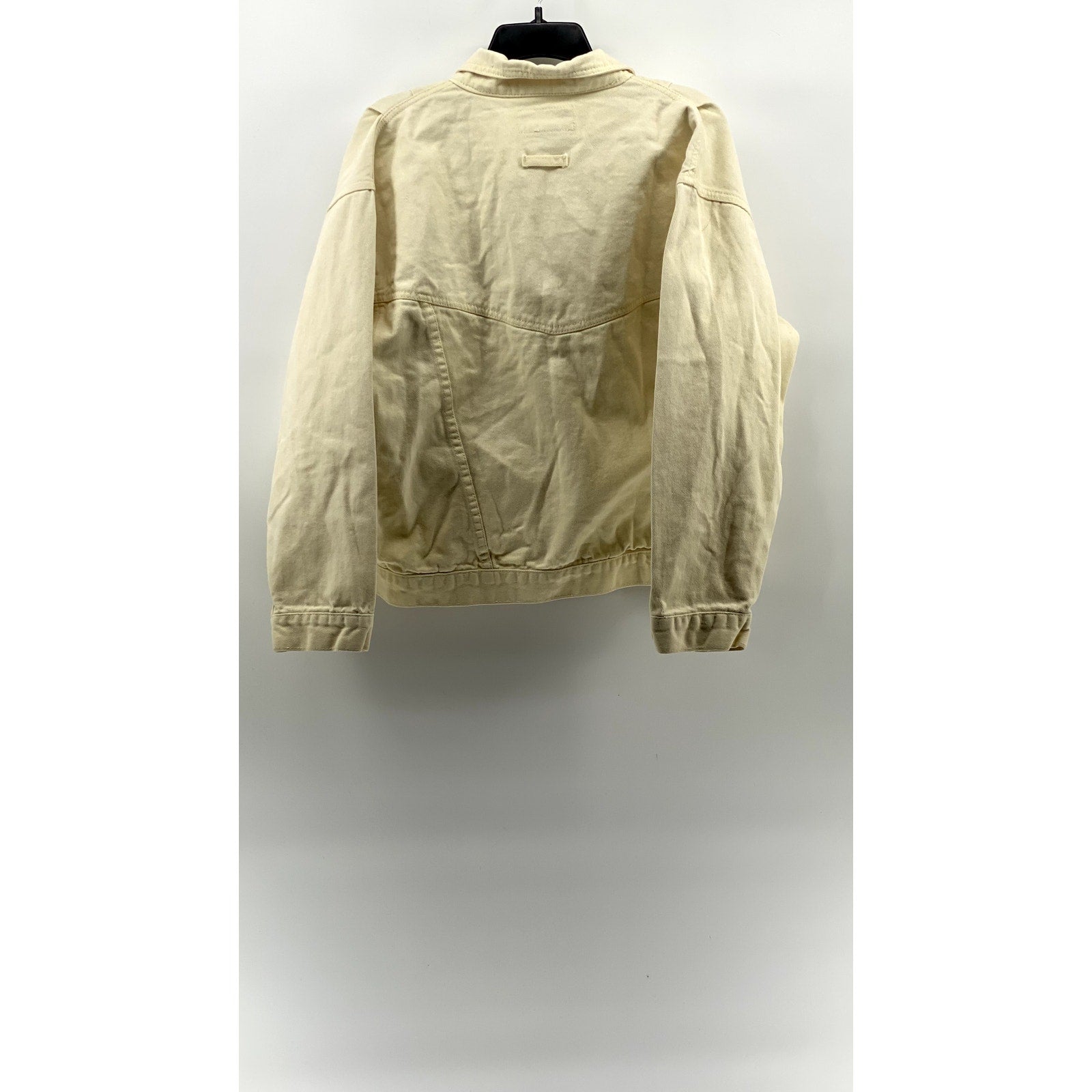 WEATHERED BLUES Women's Cream Denim Button-Up Long Sleeve Jacket SZ S