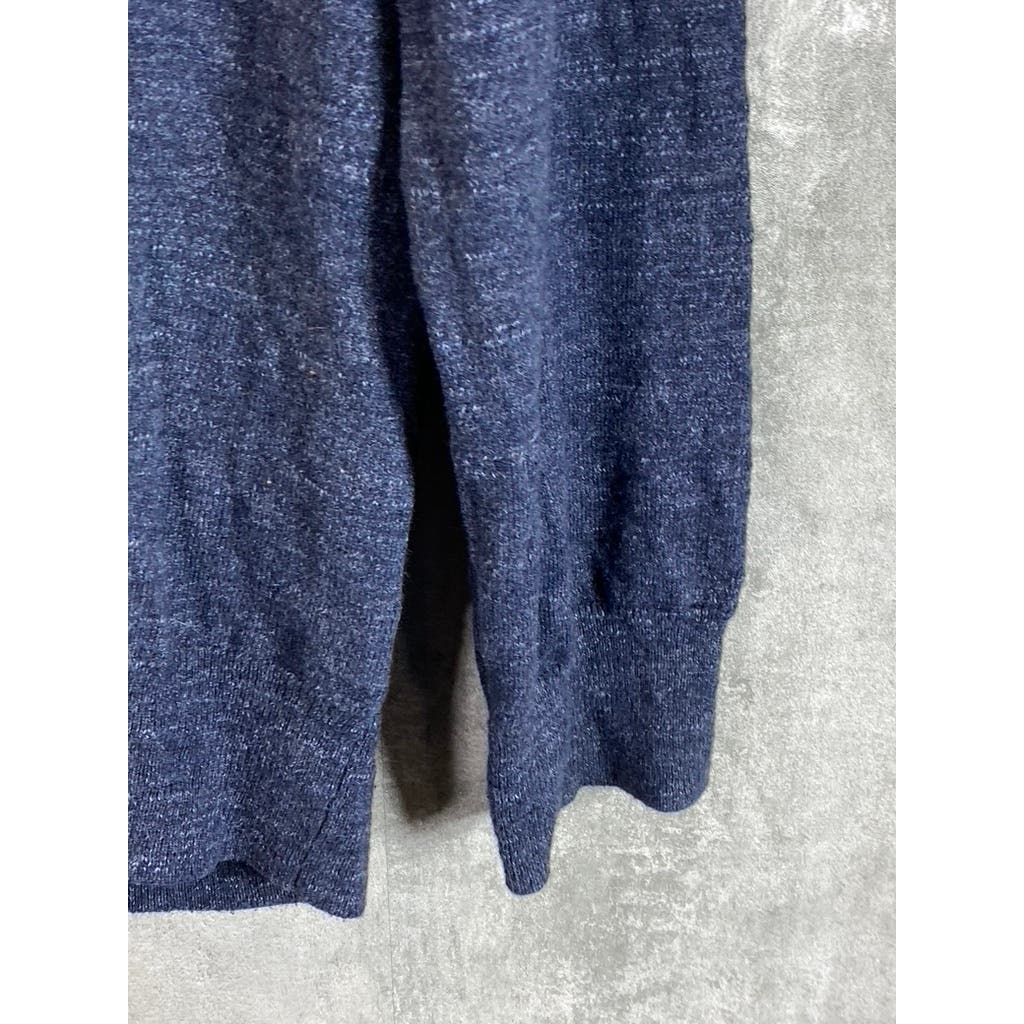 J.CREW Men's Navy Funnel Collar Cotton Zip-Up Sweater SZ L