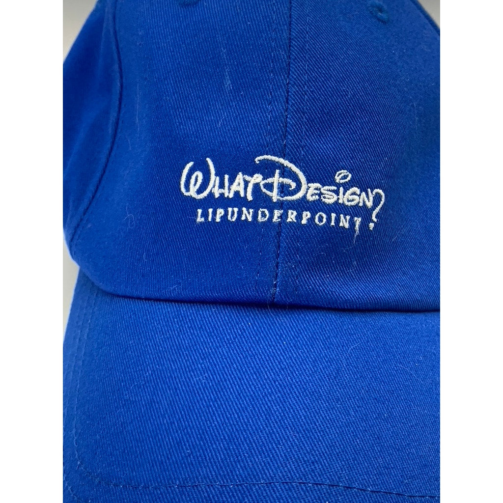 LUP BY LIPUNDERPOINT Men's Dark Blue Embroidered Walt Disney Logo Baseball Hat