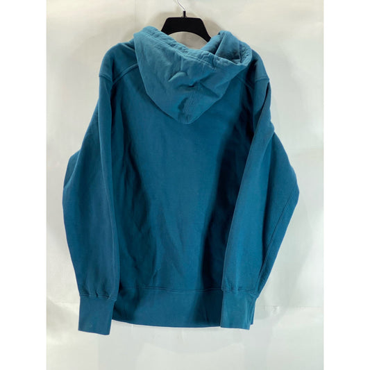 AMERICAN GIANT Blue Cotton Classic Zip-Up Hooded Sweatshirt SZ L