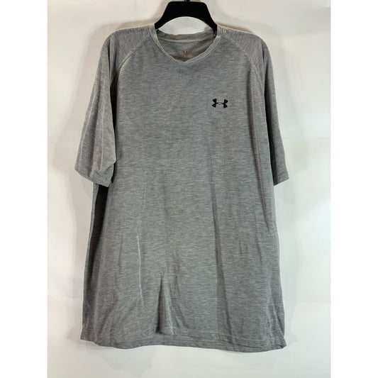 UNDER ARMOUR Men's Gray Crewneck HeatGear Short Sleeve T-Shirt SZ XL