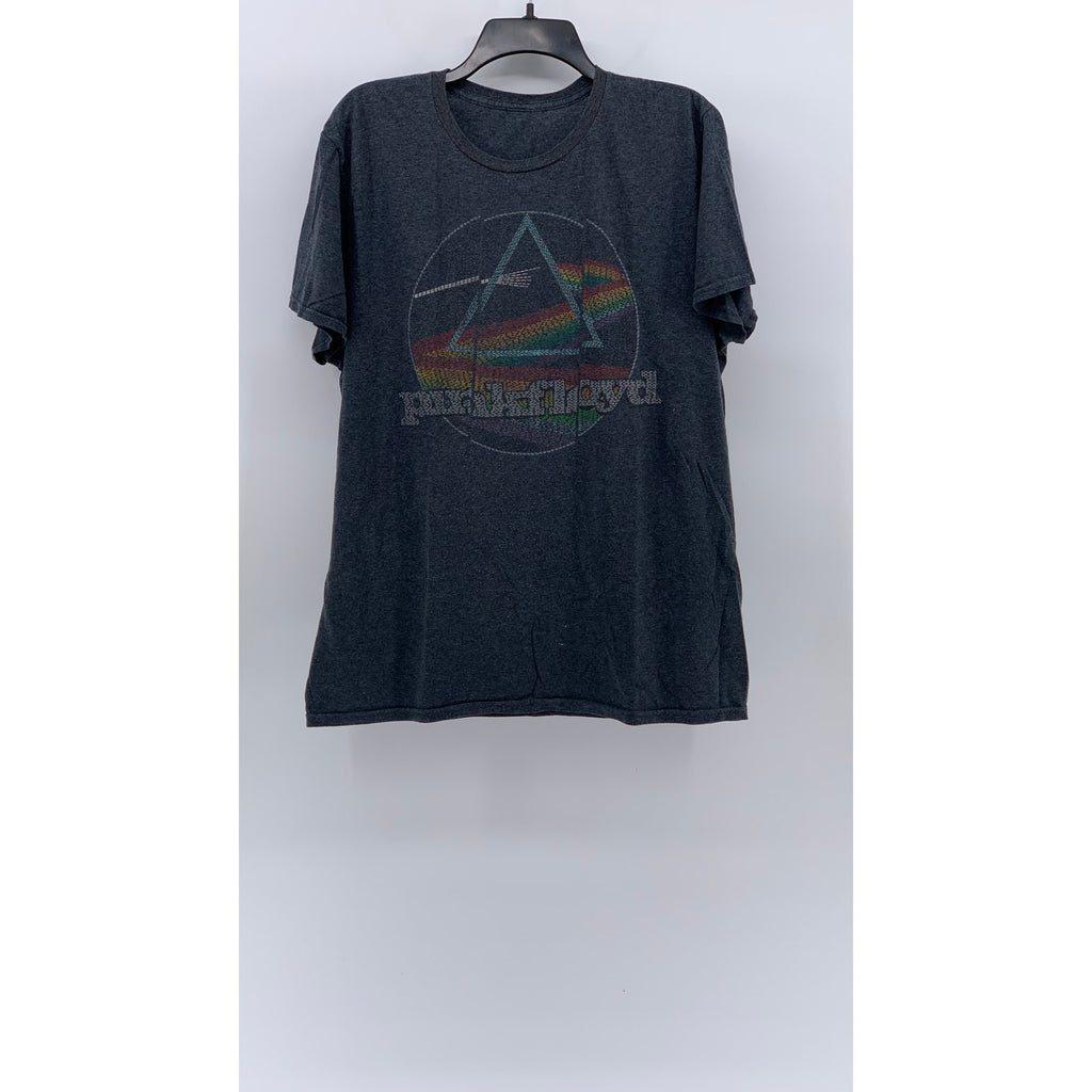 PINK FLOYD Men's Dark Gray-Multi Dark Side Of The Moon Crewneck T-Shirt SZ L