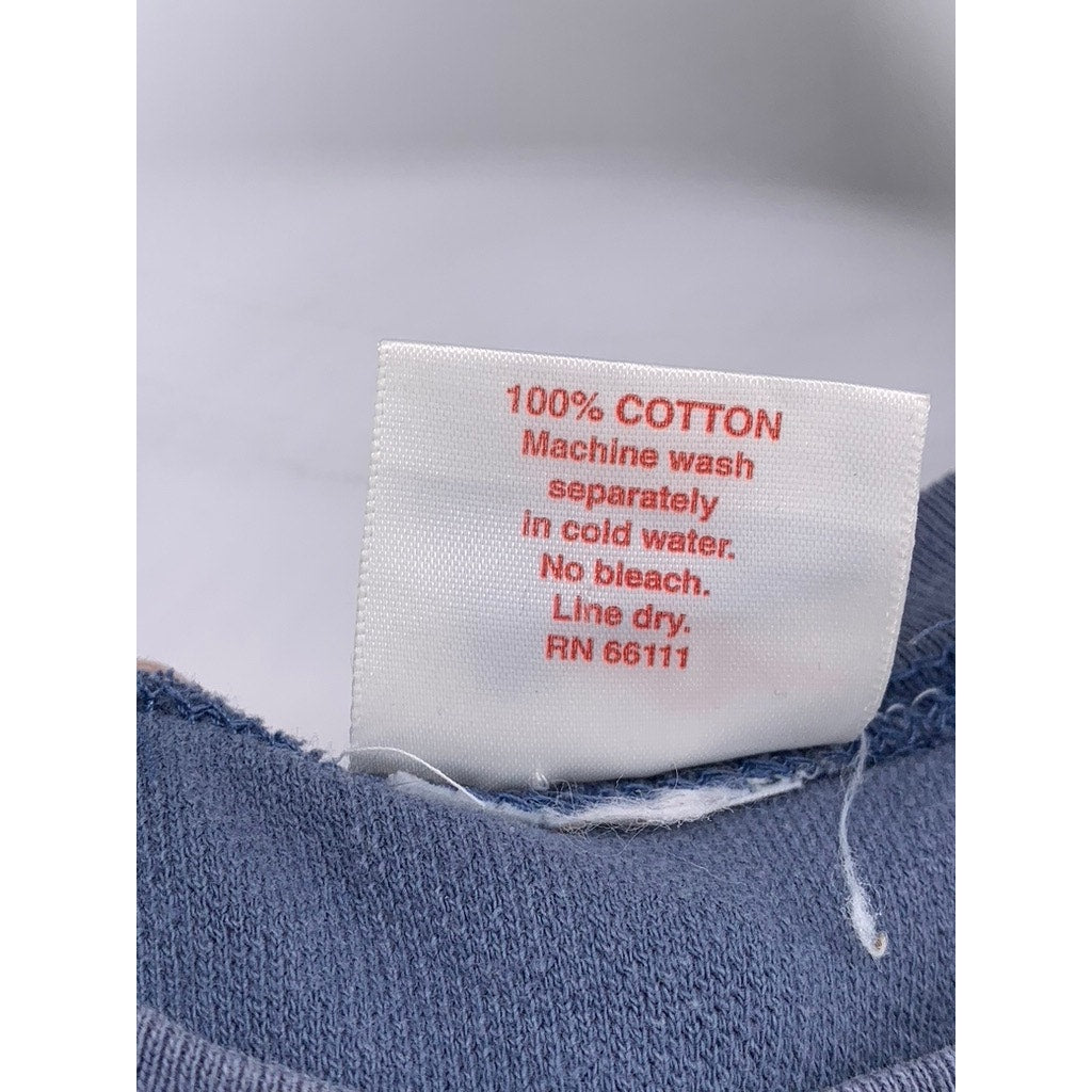 FIRST CHOICE Men's Blue Vintage Textured Embroidered Multi-Print Logo Shirt SZXL