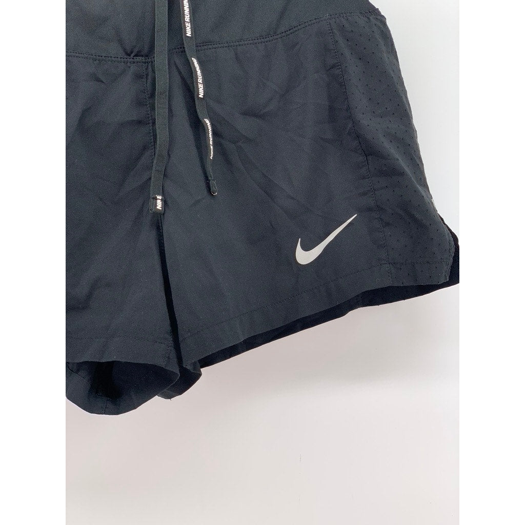 NIKE Women's Black Solid Dri-Fit Running Shorts SZ S