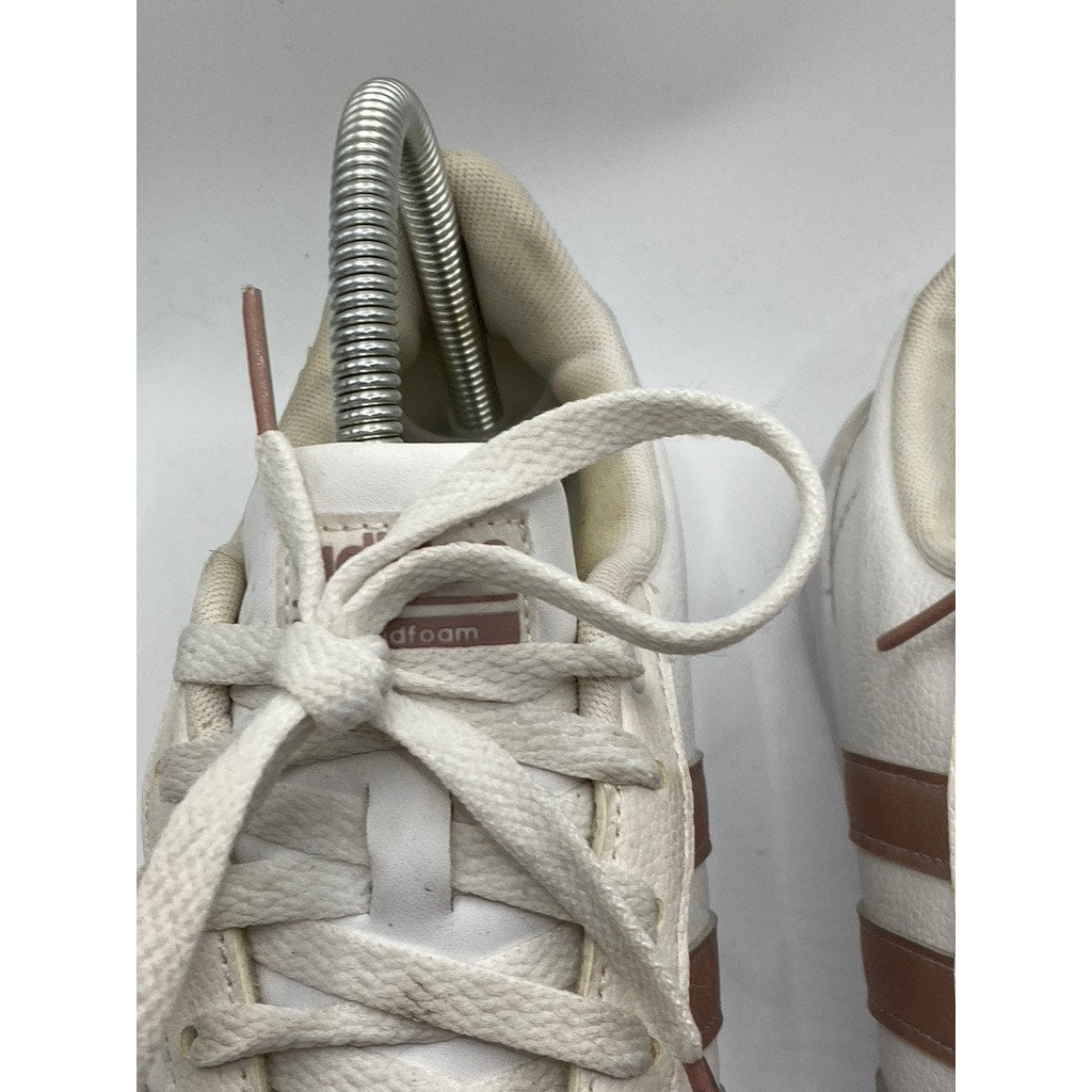 ADIDAS Women's White-Rose Gold Ortholite Float Lace-Up Casual Sneakers SZ 9