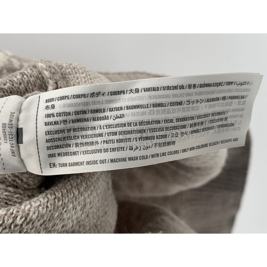 ABERCROMBIE & FITCH Women's Gray Plaid V-Neck Knit Oversized Sweater Vest SZ M