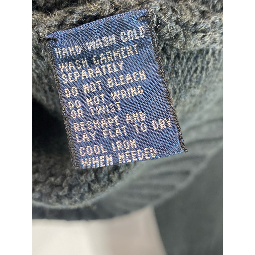 POLO BY RALPH LAUREN Men's Charcoal Cotton Vintage Crewneck Pullover Sweater SZM