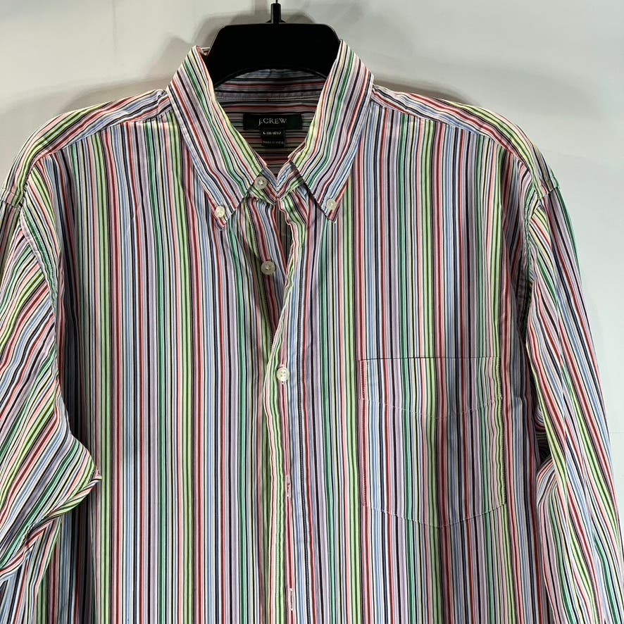 J.CREW Men's Multicolor Striped Regular-Fit Button-Up Dress Shirt SZ L(16/16.5)