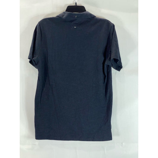 RAG & BONE Men's Navy Standard Issue Classic-Fit Short Sleeve Polo Shirt SZ S