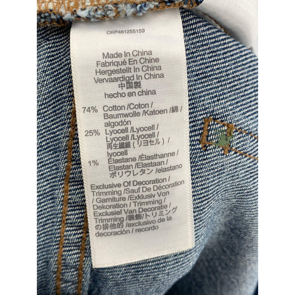 MADEWELL Women's Medium Blue Denim Frayed The Perfect Jean Short SZ 25