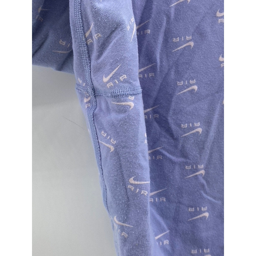 NIKE Women's Lilac Logo Print High-Rise Air Casual Bike Shorts SZ S