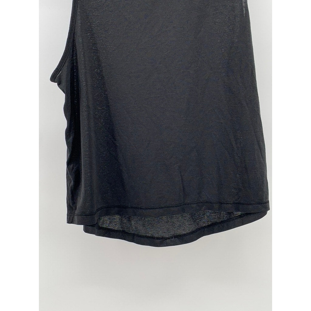 ATHLETA Women's Black Semi Sheer Tank Top SZ XS