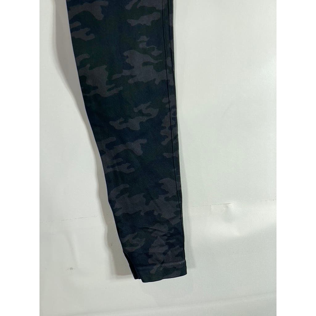 SPANX Women's Black Camo Stretch EcoCare Seamless Pull-On Leggings SZ L