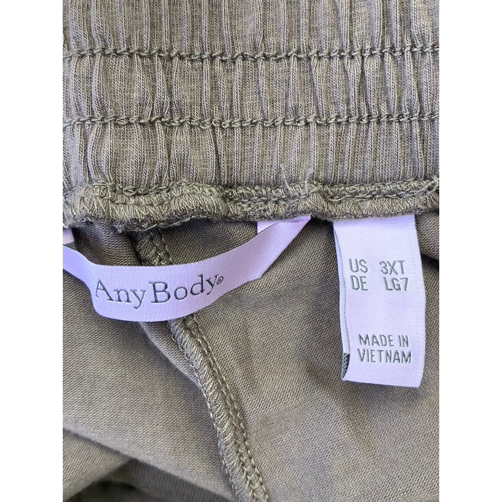 ANYBODY Women's Plus Brown Cozy Relaxed Fit Pants SZ 3X/T
