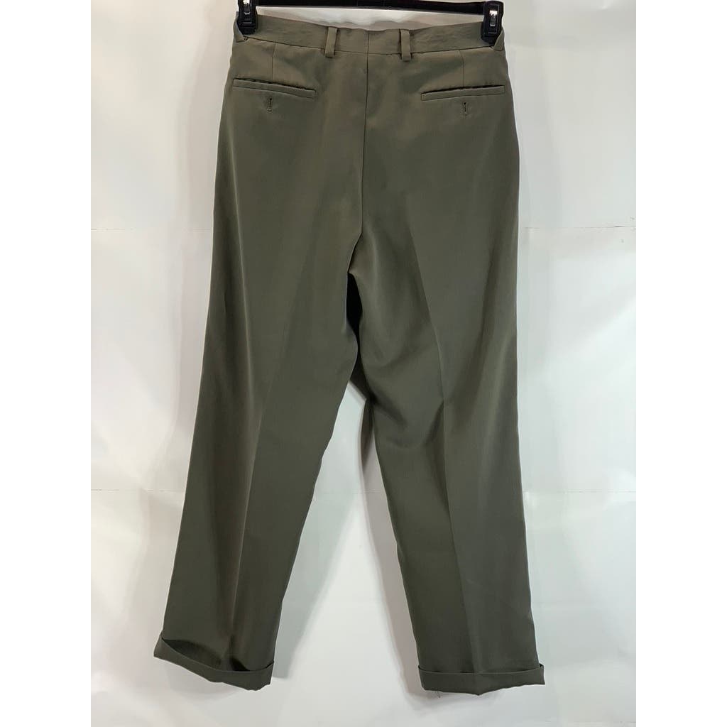 PRONTO UOMO Men's Grey Pleated-Front Cuffed Dress Pants SZ 32X30