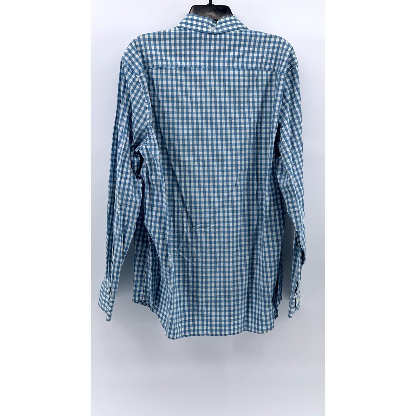 CHUBBIES Men's Blue-White Gingham Button-Up Shirt SZ XL