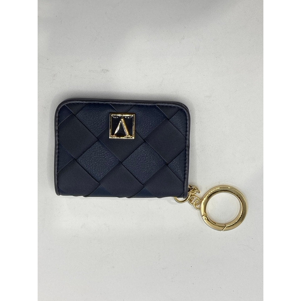VICTORIA'S SECRET Women's Navy Blue Woven Small Wallet