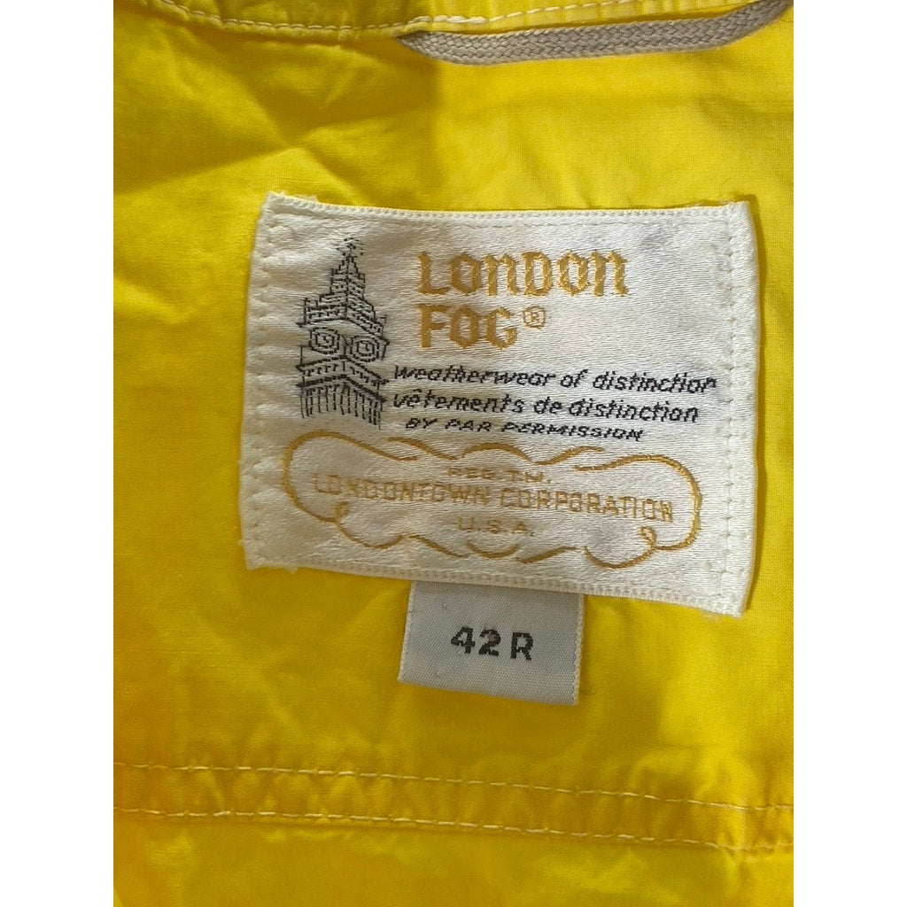 LONDON FOG Men's Yellow Regular-Fit Zip-Up Lightweight Jacket SZ 42R(L)