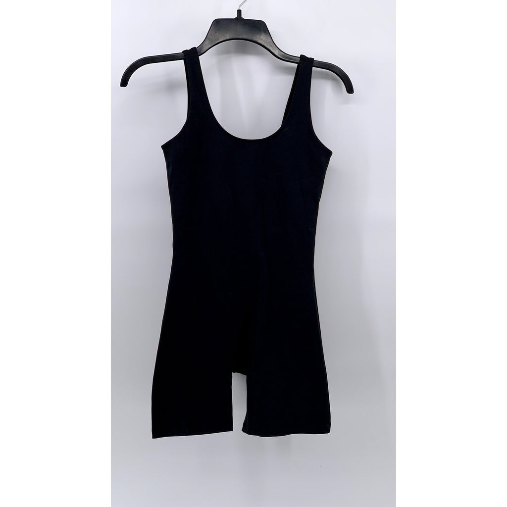GIRLFRIEND COLLECTIVE Women's Black Scoop-Neck Romper SZ XS