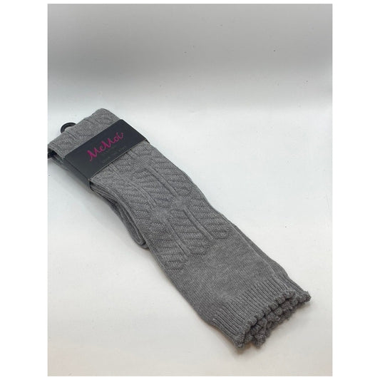 MEMOI Women's Dark Gray Heather Knit Cotton-Blend Over-The-Knee Socks SZ OS