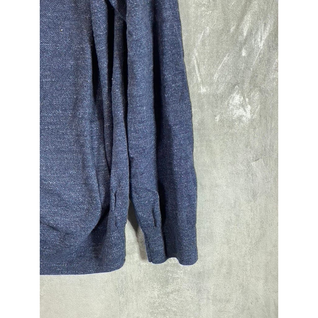 J.CREW Men's Navy Funnel Collar Cotton Zip-Up Sweater SZ L