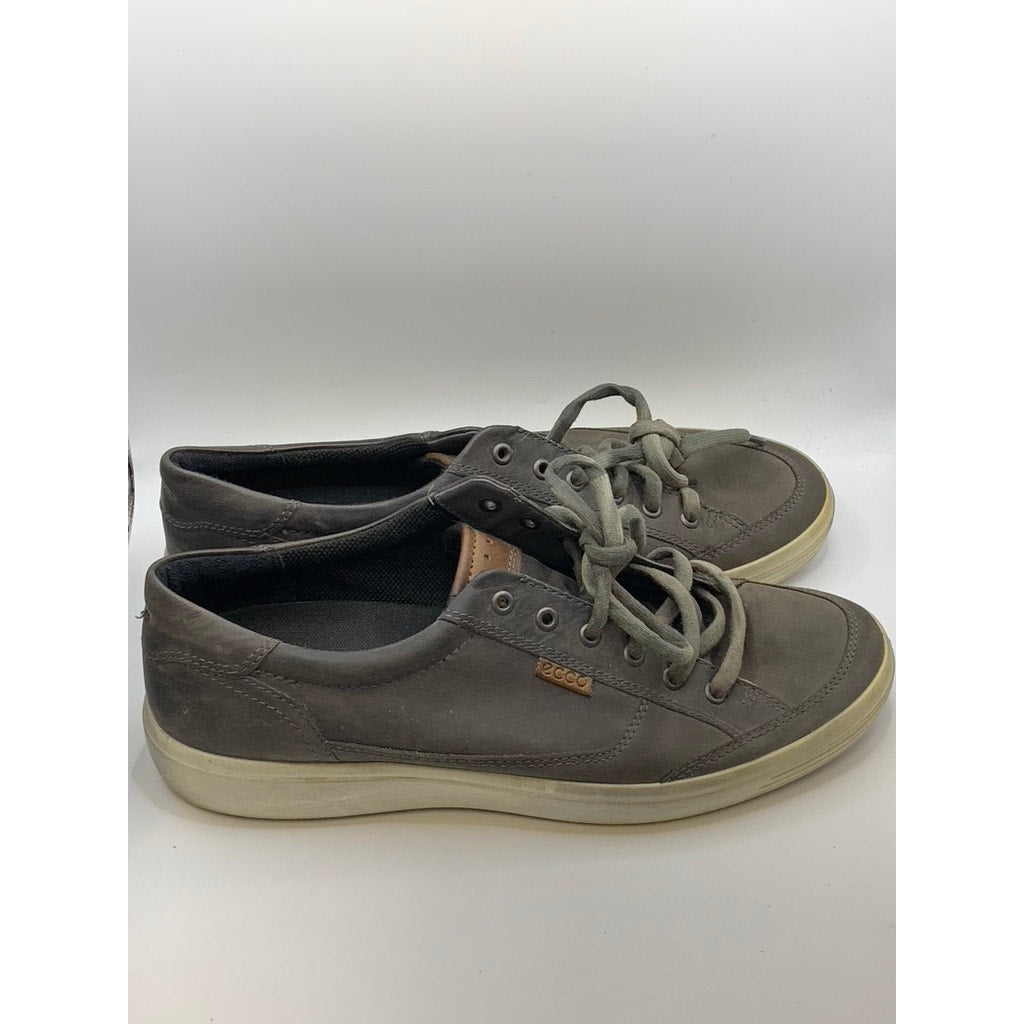 ECCO Men's Gray Faux-Leather Lightweight Sneakers SZ 12