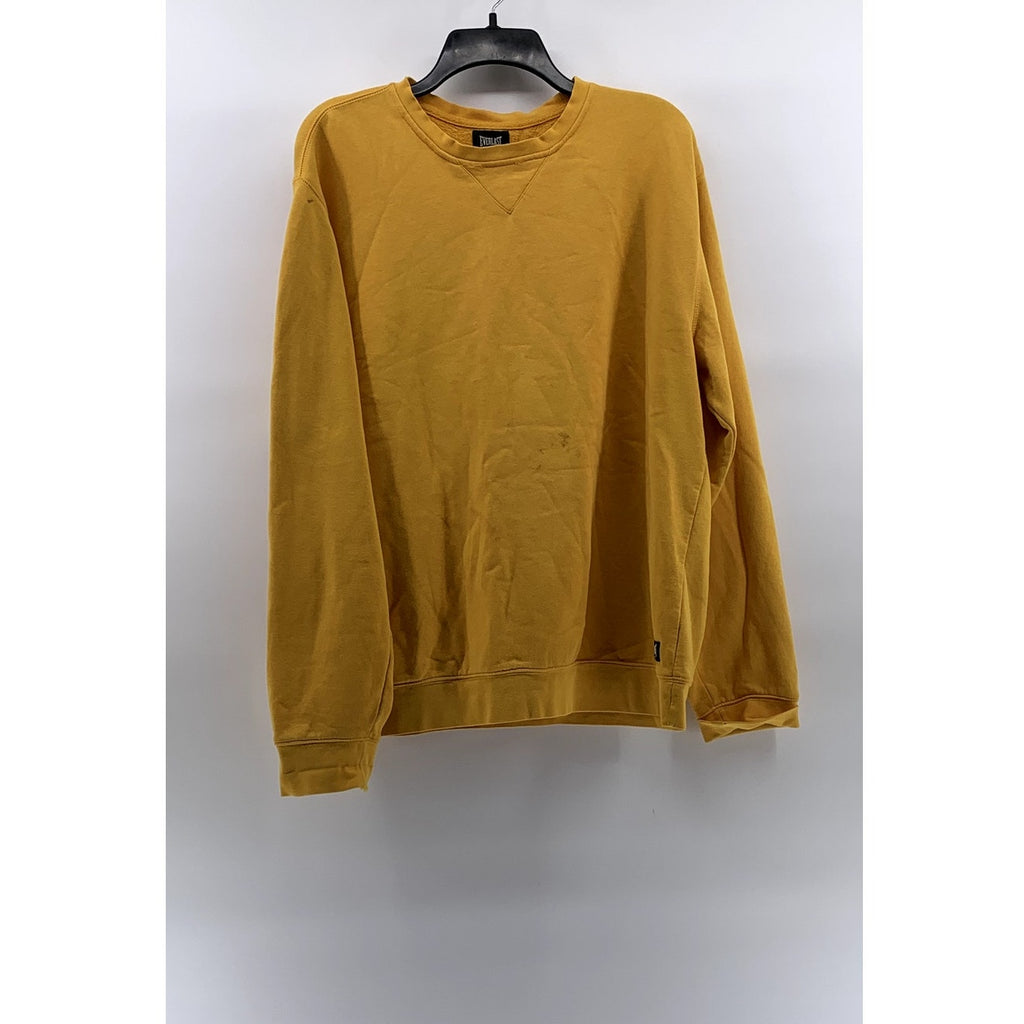 EVERLAST SPORT Men's Mustard Yellow Crewneck Long Sleeve Casual Sweatshirt SZ L