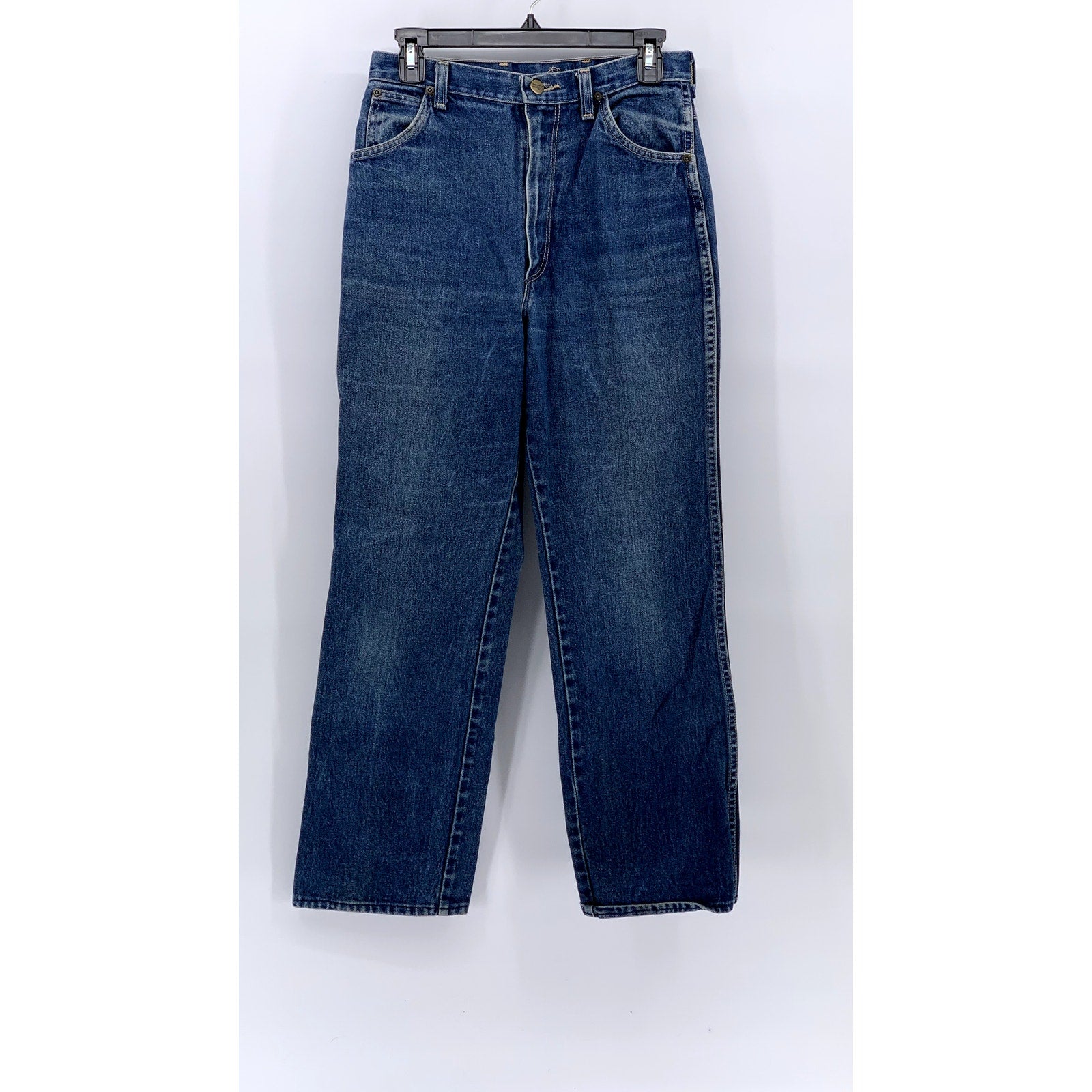 WRANGLER Men's Blue Denim Straight-Leg Regular Fit Jeans SZ 29