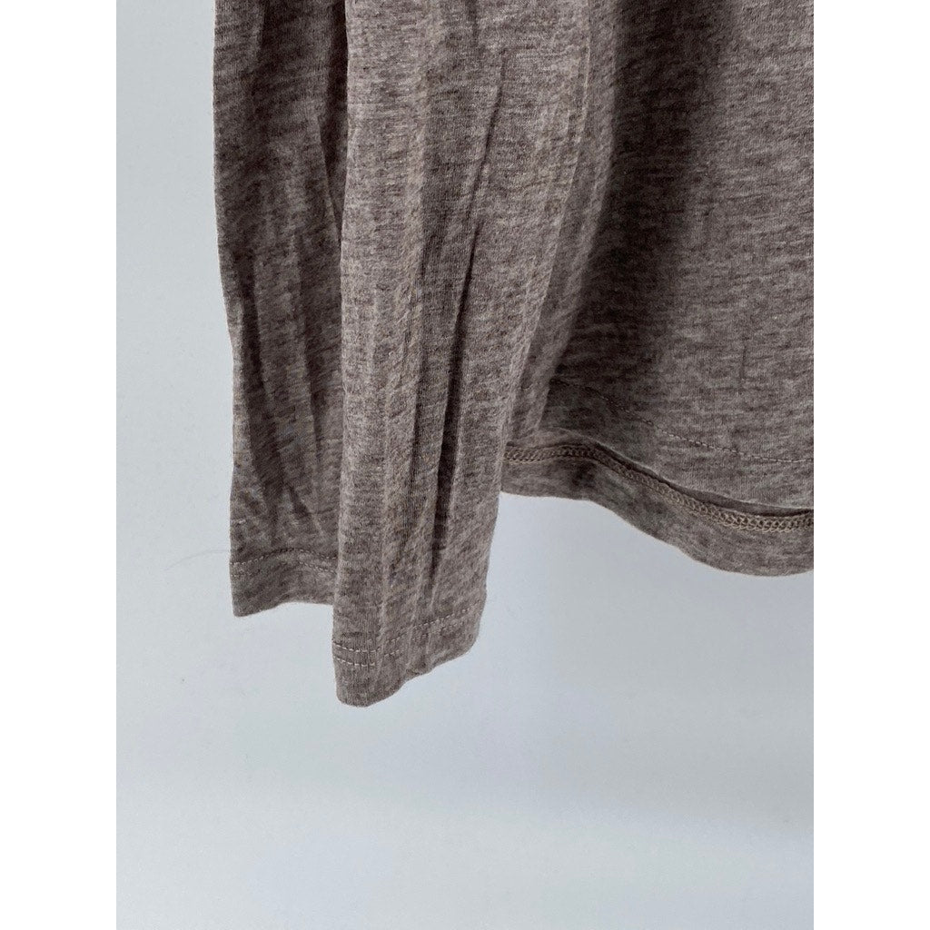 ZARA Men’s Beige Knit Viscose-Wool Long Sleeve Crewneck T-Shirt SZ L