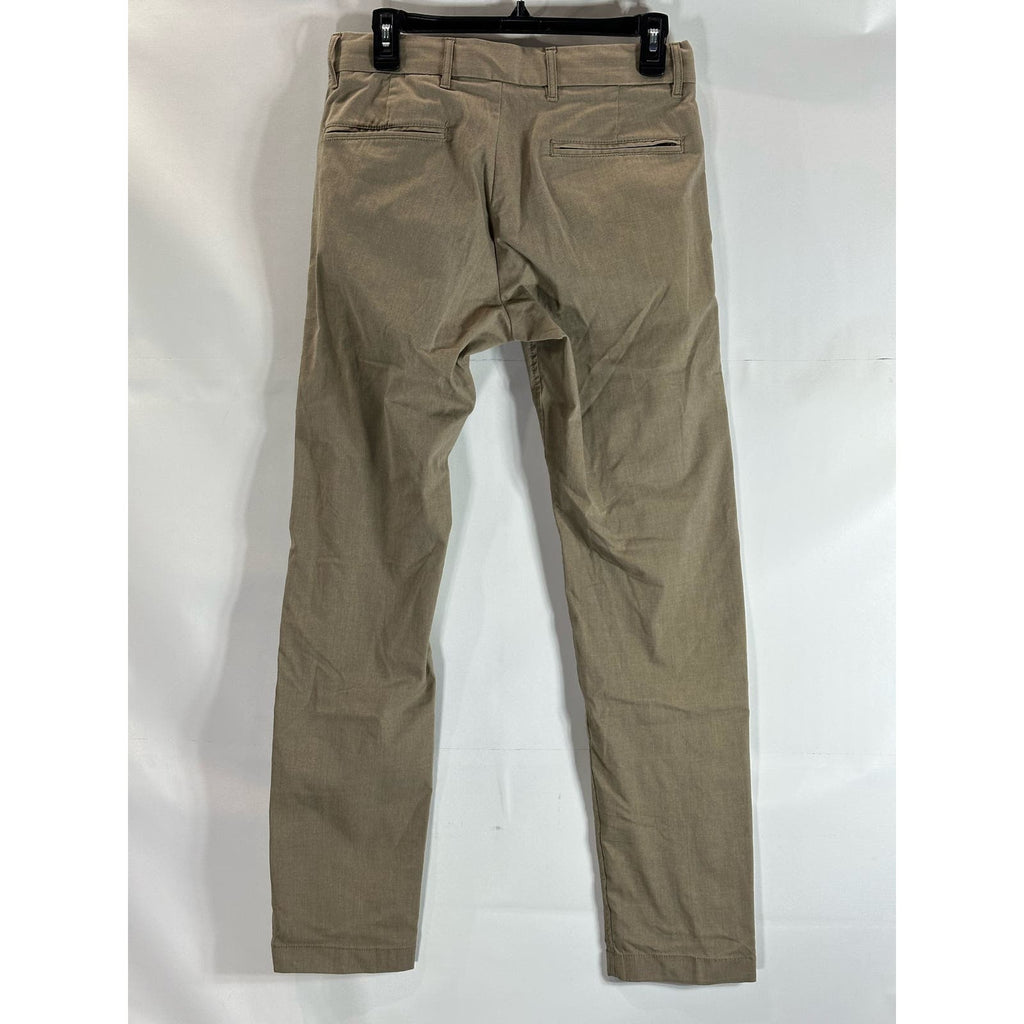 NORDSTROM Men's Brown Slim-Fit Flat Front CoolMax Performance Chino Pant SZ29X32