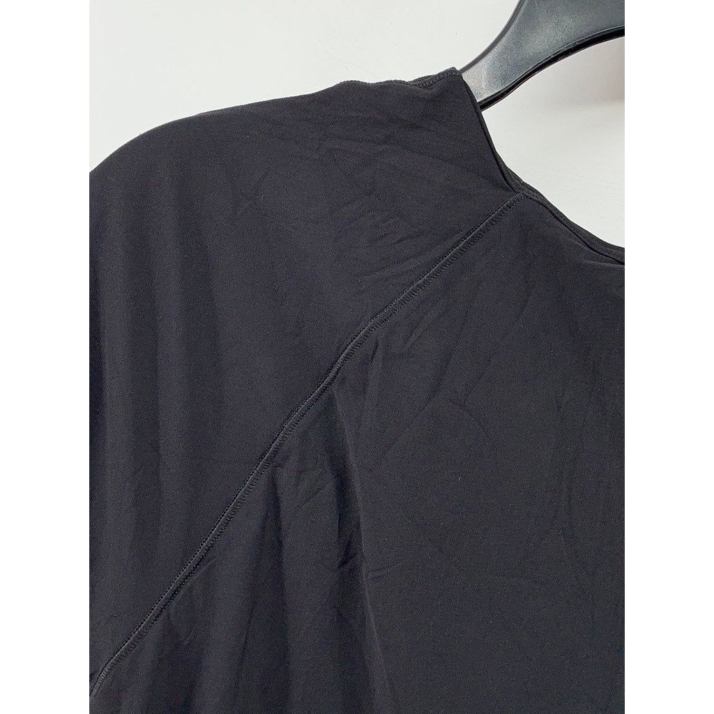 LULULEMON Women's Black Split Back Short Sleeve Top SZ 6