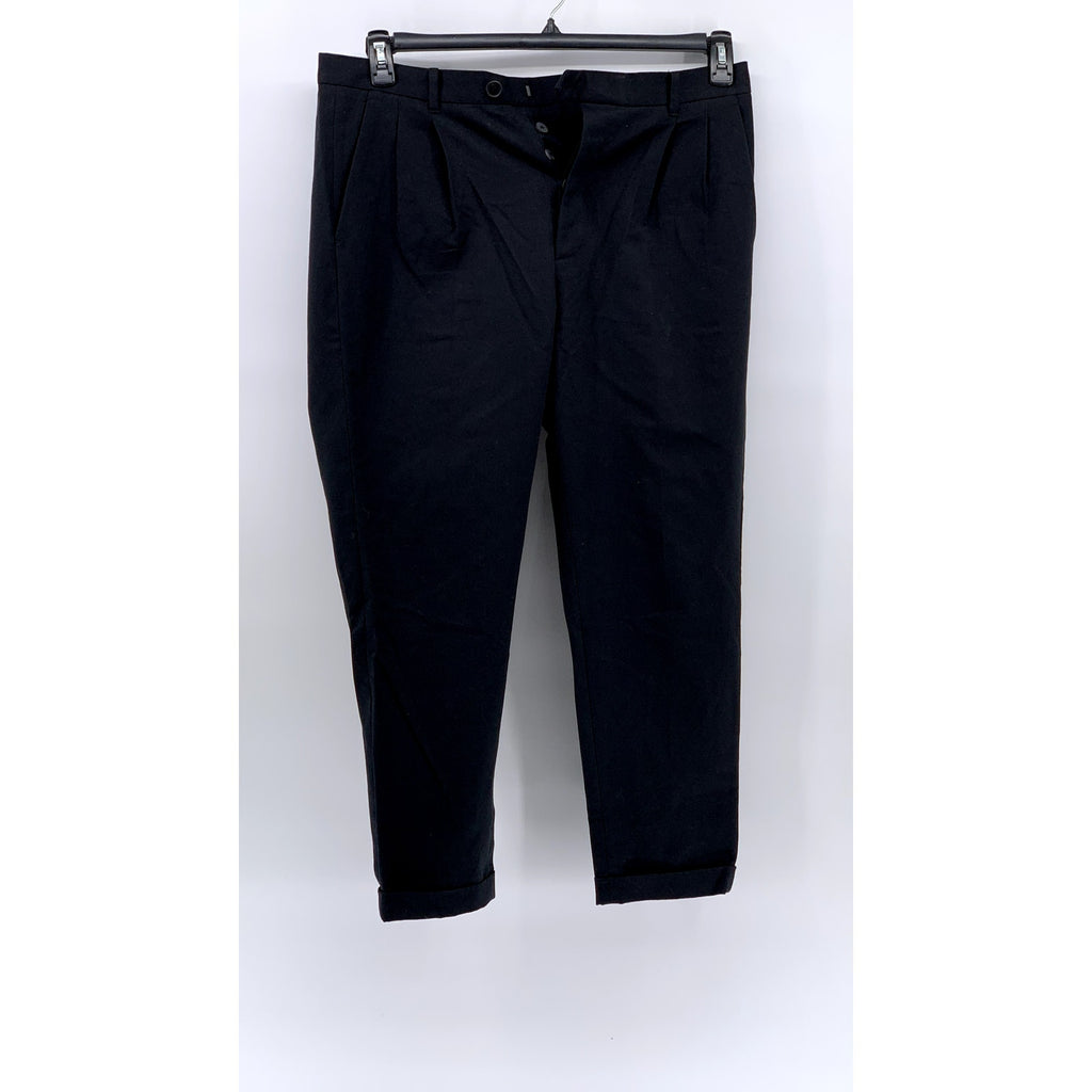 ALLSAINTS Men's Black Pleated Tallis Trouser Pant SZ 32