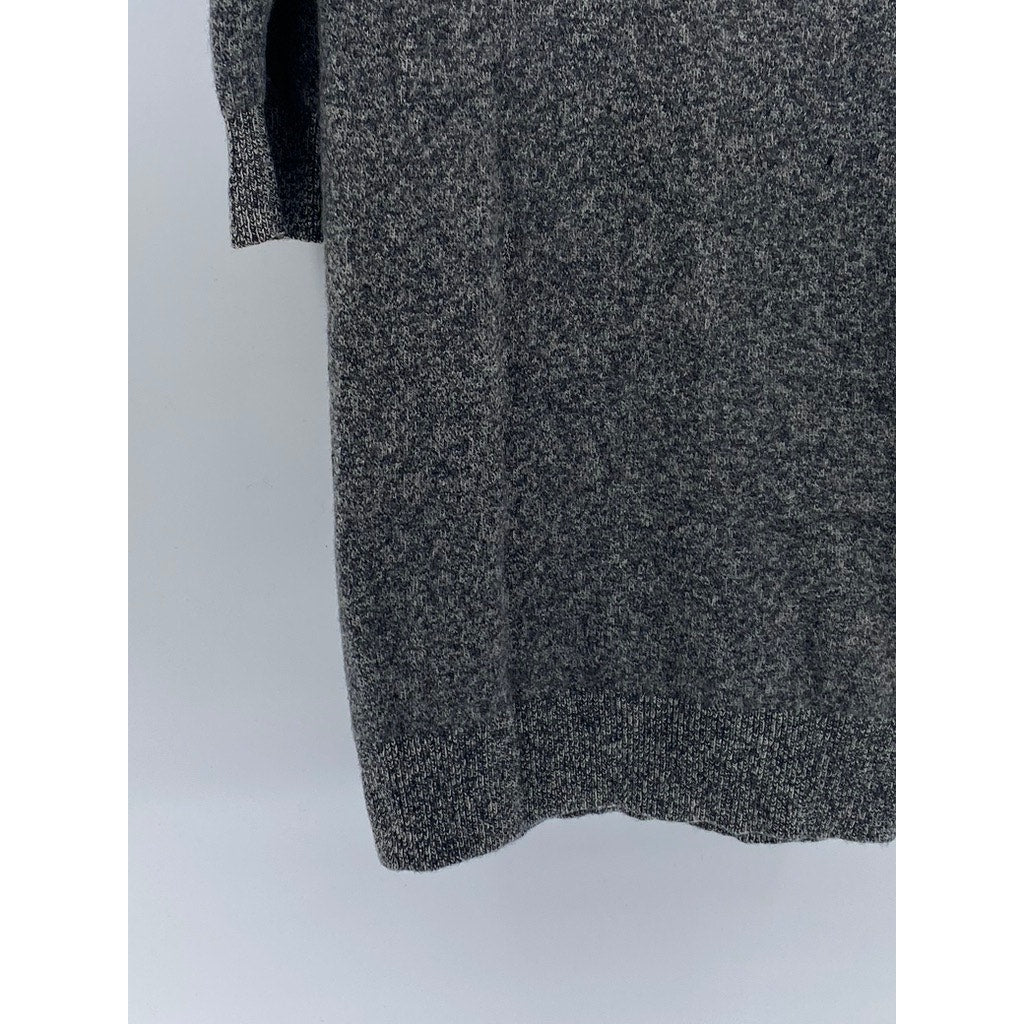 UNIQLO Women's Charcoal Gray Marled Knit Wool Knee Turtleneck Sweater Dress SZ S