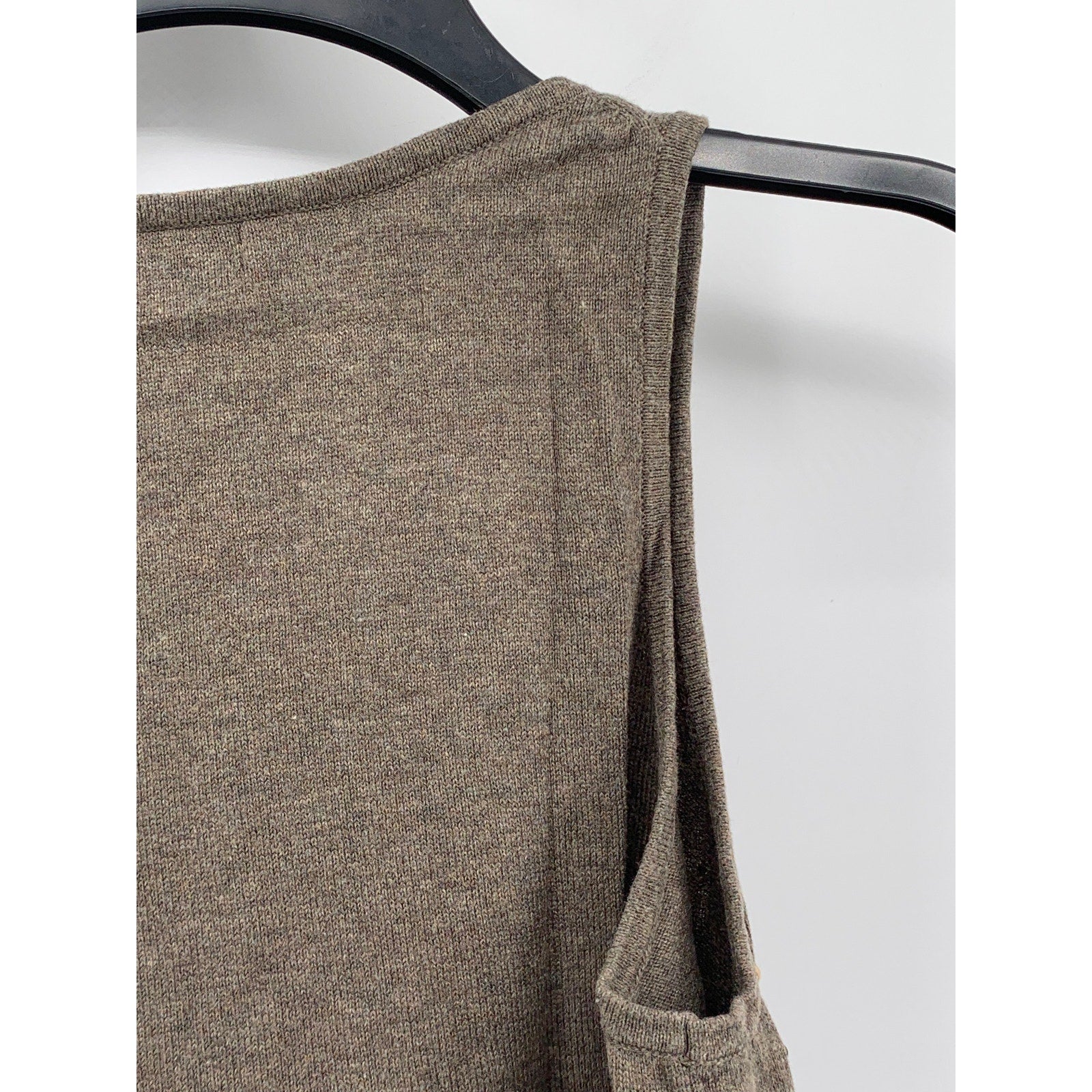 BANANA REPUBLIC Women’s Brown Knit Scoop-Neck Sequin Embellished Tank Top SZ M
