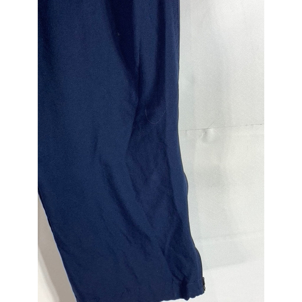 NIKE Men's Navy Dri-Fit Drawstring Zipper-Hem Pull-On Track Pant SZ M