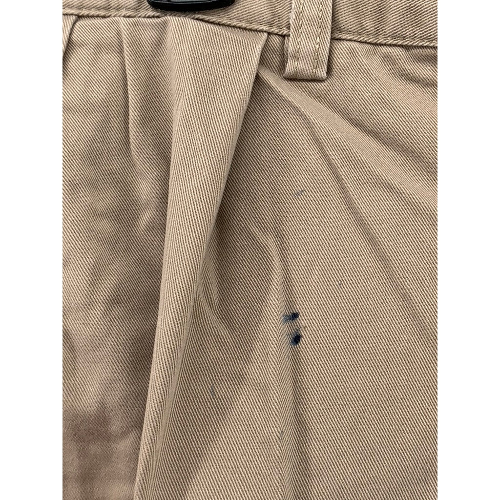 POLO RALPH LAUREN Men's Vintage Tan Pleated Straight-Leg Andrew Pant SZ 33X32