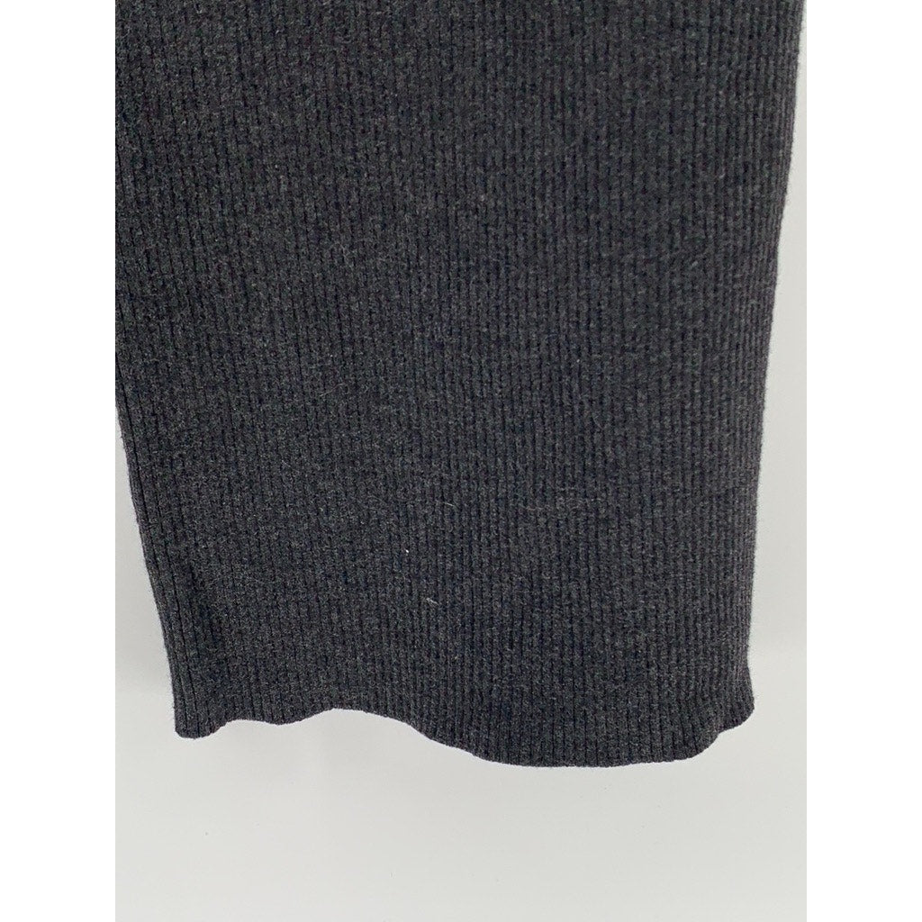 UNBRANDED Women's Charcoal Gray Drawstring Wide-Leg Relaxed Fit Pants SZ XS