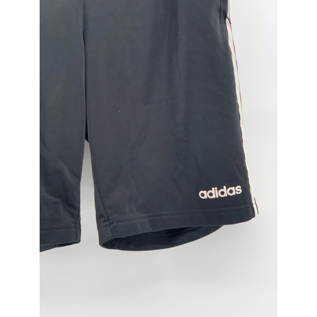 ADIDAS Men's Black-White 3-Stripe Pull-On Active Shorts SZ M