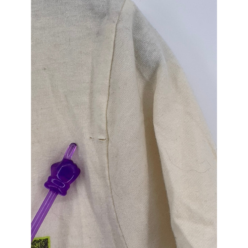 THE BEATLES Men's Beige Graphic Crewneck Short Sleeve T-Shirt SZ L