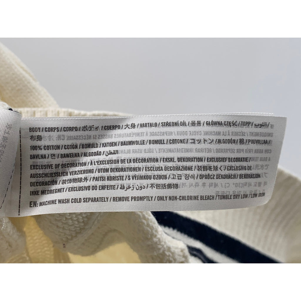 ABERCROMBIE & FITCH Men's Off-White Cable Knit V-Neck Oversized Sweater Vest SZM